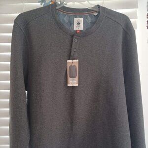 Copper & Oak Men’s Henley Shirt XXL Charcoal Heather Long Sleeve NWT SRP $48